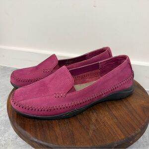 Aerosoles Suede Driving Moccasin Loafers Comfort Flats Plum sz 7.5
